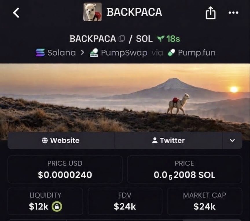BullishCalls_'s tweet photo. Early stake on $BACKPACA 💎 secured at $24k MC entry 📊
My Private TG got the drop first — Dm for Early Access 🔐🚀
CA: n5Vu8DPpmJLthvkRH33N5uLHz9ZxkdErE8MfTFBpump

#Solana #Memecoin #Earlycalls #CryptoGems https://t.co/xcGQLdyc6A