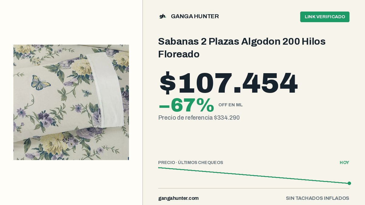 GangaHunterAR's tweet photo. 💸 Sabanas 2 Plazas Algodon 200… a $107.454
$226.836 menos: -67% ($334.290 → $107.454).
👉 Comprar en ML: https://t.co/bXOtnyKlyC
🔎 Buscarlo en el radar: https://t.co/P7qIgCq5OA https://t.co/TTZYMlZ7qB