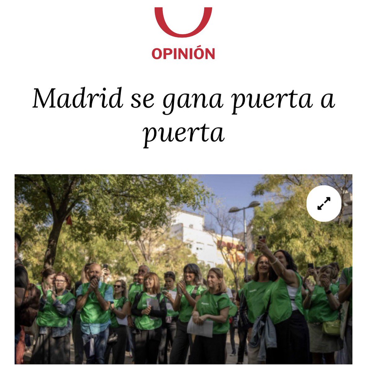 manuelabergerot's tweet photo. 200 voluntarios tocando más de 4.000 puertas. Miles de vecinos hablando de lo mismo: la suciedad de las calles, la espera en el médico o lo caro que es Madrid.

El Madrid de los barrios lo tiene claro: hace falta una alternativa en 2027. Nosotras ya estamos en ello.

https://t.co/2QSEOvtRFV