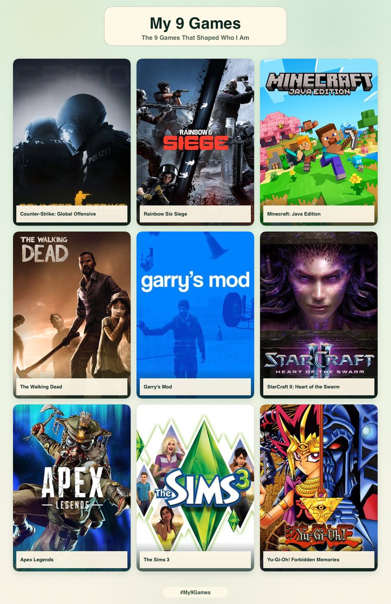 dieanic's tweet photo. These 9 Games shaped who I am 🥲

I had to deep dive into my memories haha https://t.co/EUymITamQ8