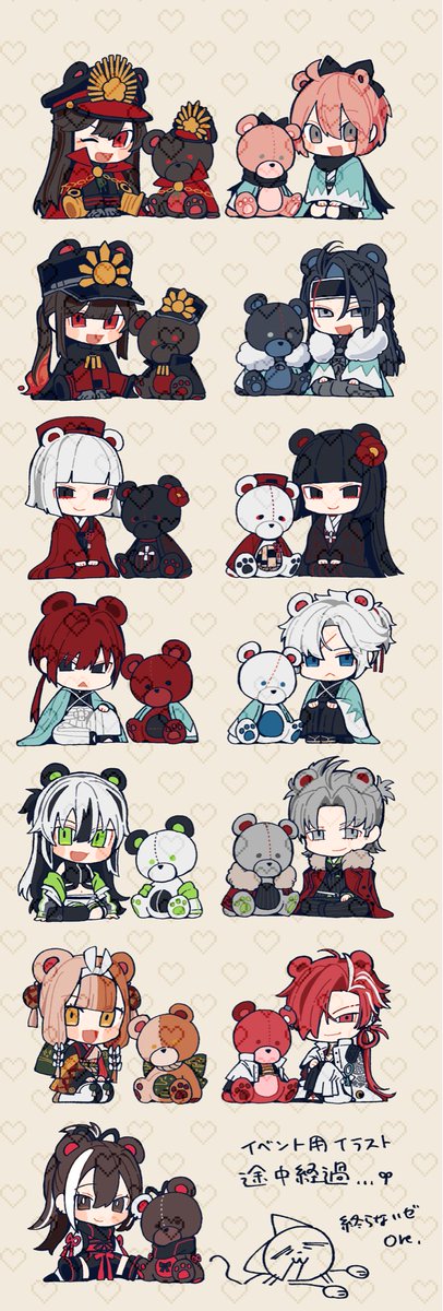 u758x's tweet photo. #ぐだ鯖プチオンリー作業進捗
終わらないね…！！あと何人描けばいいんすかね… https://t.co/KcUg06pDUV