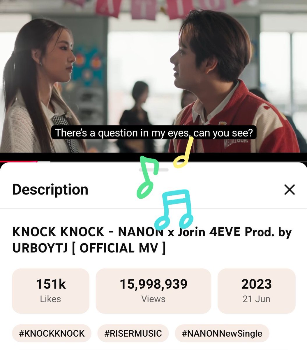 Yim__Smile's tweet photo. Hey Knock Knock 
Almost @ 16Mil🤏🤏 Just A Bit More

#Jorin4EVE #mynameisnanon 
#KnockKnockNNNxJORIN https://t.co/fbPTDTJcgx