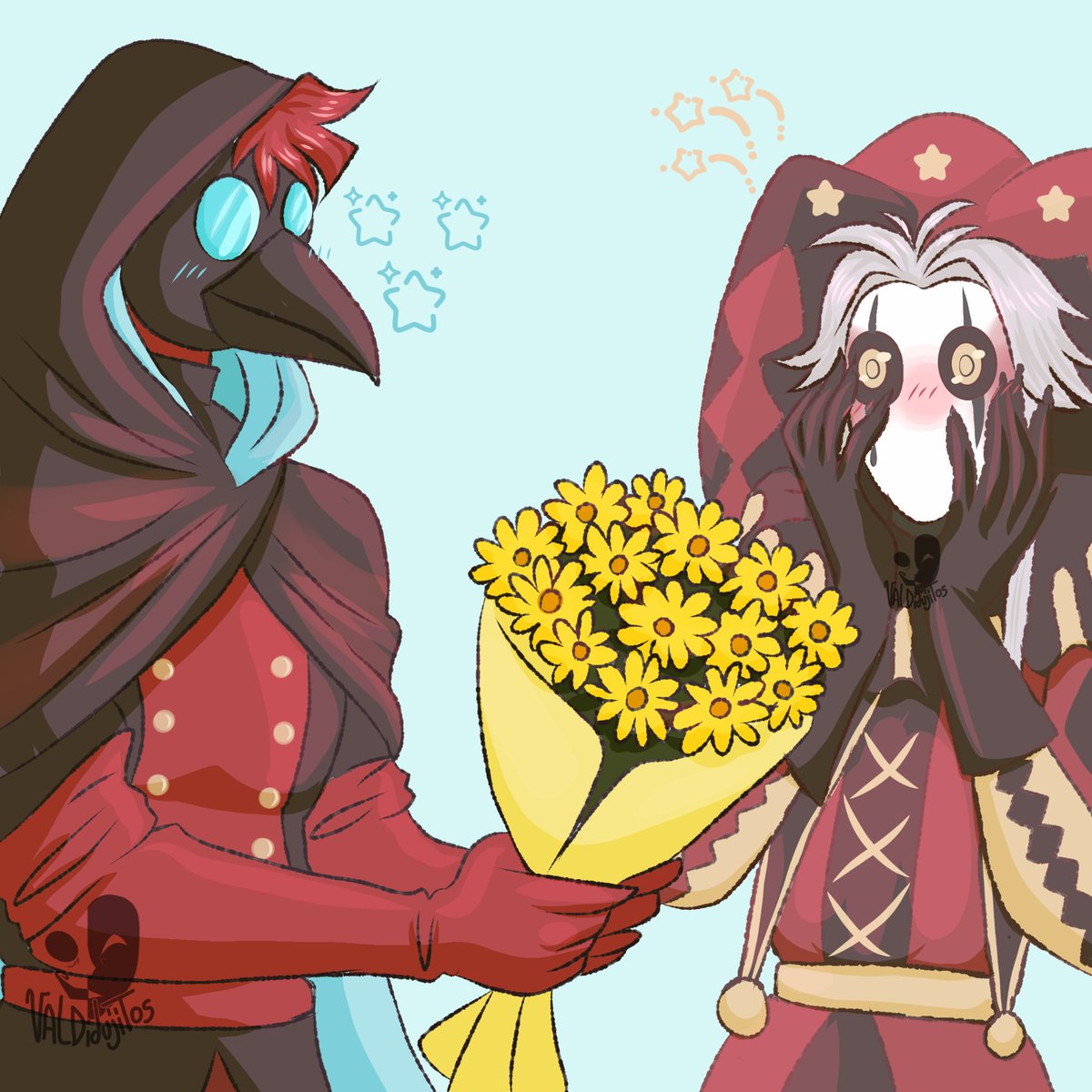 Oxygre6's tweet photo. Wow parece que si les gusto mi dibujo anterior así que les traigo estos también dándole la bienvenida a la primavera con sus flores amarillas el doctor pensó en cada uno y le entrego sus flores jsjs está basado en un rol espero les guste✨🐦

#tfc #thefreakcircus https://t.co/gZnaUYMA2X