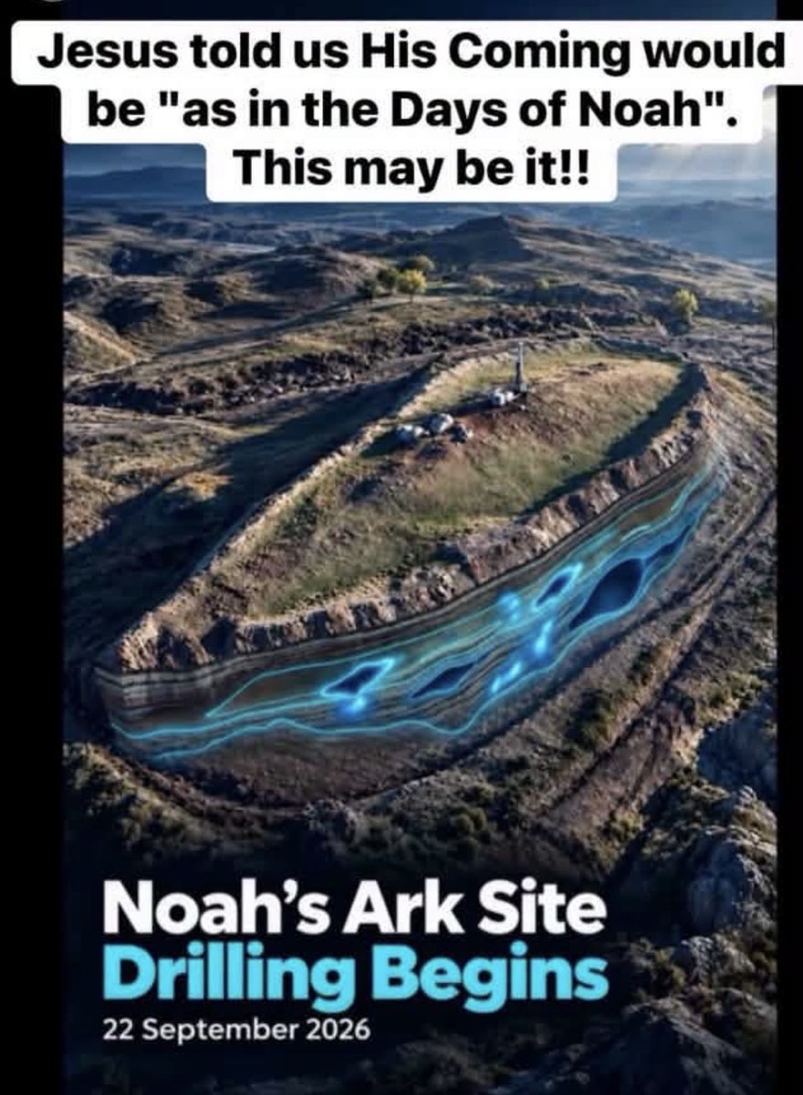 Nora86550493821's tweet photo. ⚠️And the drilling begins! 
Of all times-the end times! 
The Lord is drawing attention to the ark and the flood judgment. And the mocking will stop! 
Thank you Lord !!!
No coincidences with God!!!!
✝️🩸🙌🎺 https://t.co/ZtJyuOnqW7