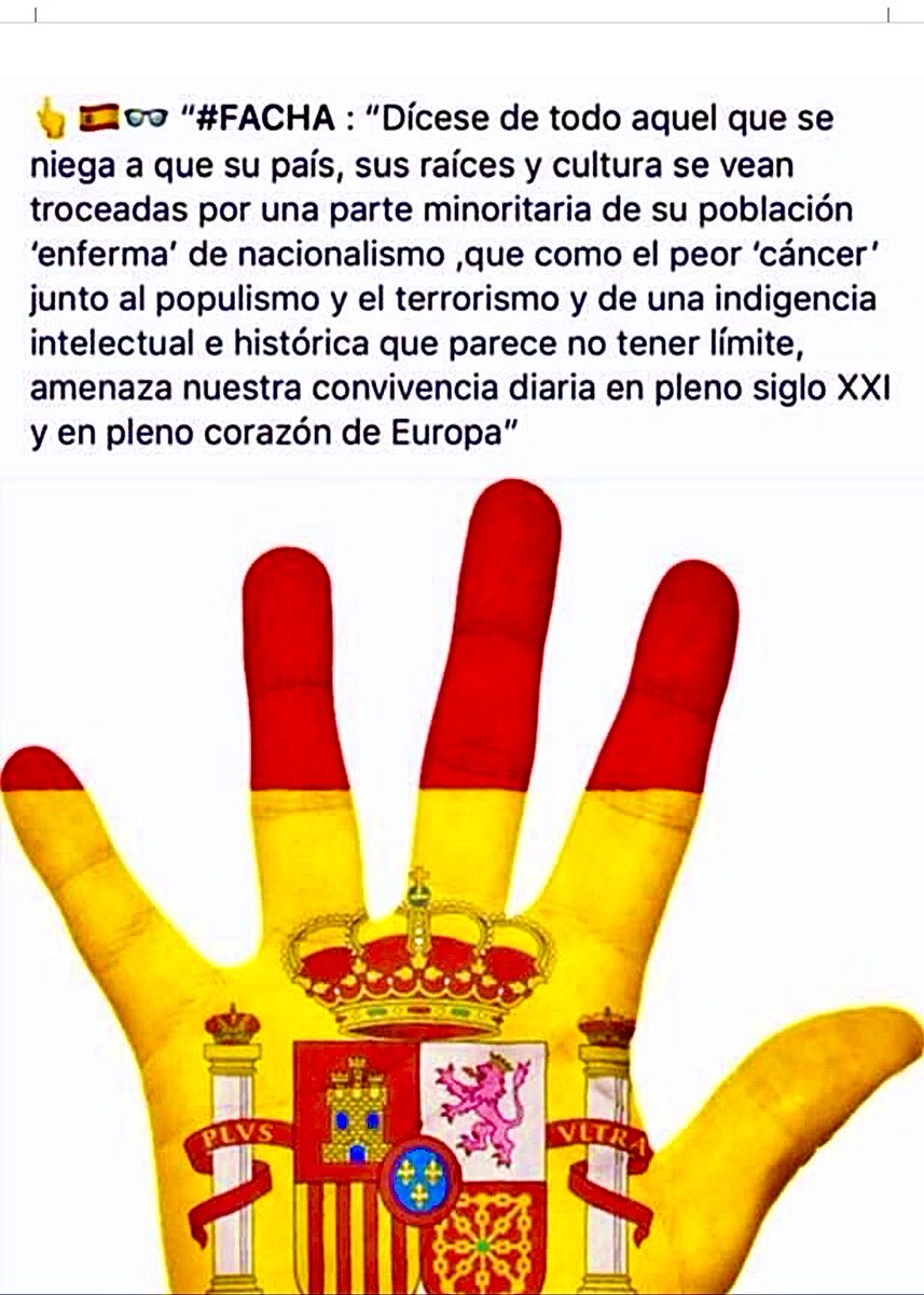 AngelBastenier's tweet photo. @vezapurpura 👆🌈🔴🌍🔵🇪🇸✍️ Yo también me considero un #FACHA, pero entre otras más, por estas razones ☕️☕️👇 https://t.co/mN45khAMwz