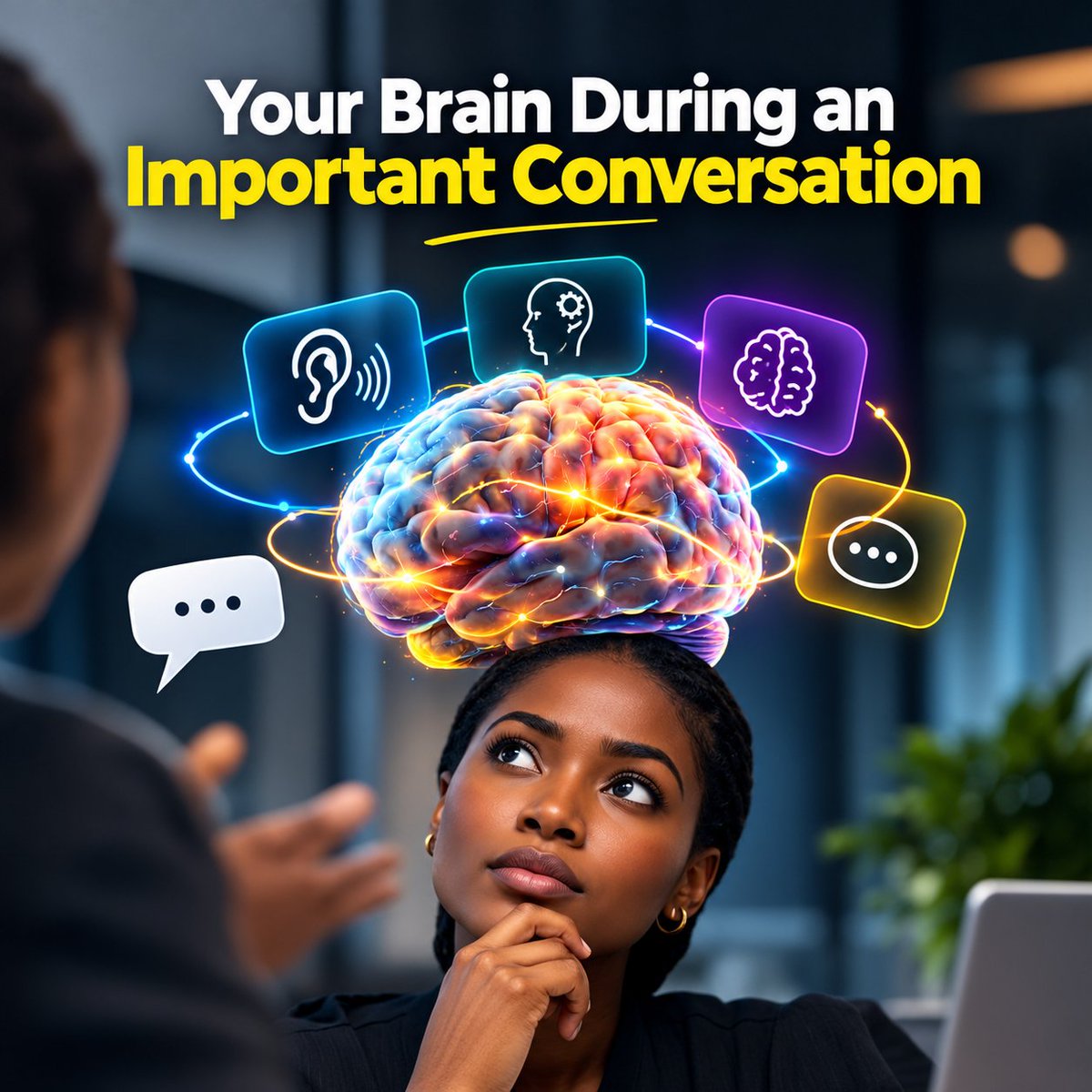 CognIXAI_X's tweet photo. Your Brain During an Important Conversation 

You’re listening, thinking, remembering, and preparing your response.

Then they ask, So, what do you think?

Your brain: Great question. Database temporarily unavailable. 😭😂

Suddenly, the answer you knew disappears.

CognIX AI gives you relevant insights in real time, helping you stay present and think clearly. 

Ever known the answer but forgotten it when you needed it most?

#CognIXAI #AI