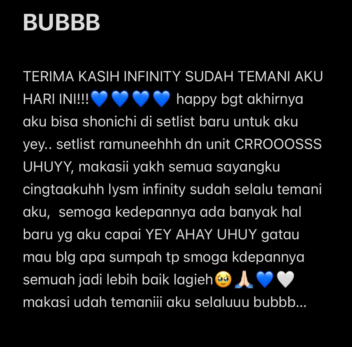 N_IntanJKT48's tweet photo. maaci infinity yakh!💙
#IntanGanbou
#FirStrikeIntan https://t.co/Eo1U1117hj