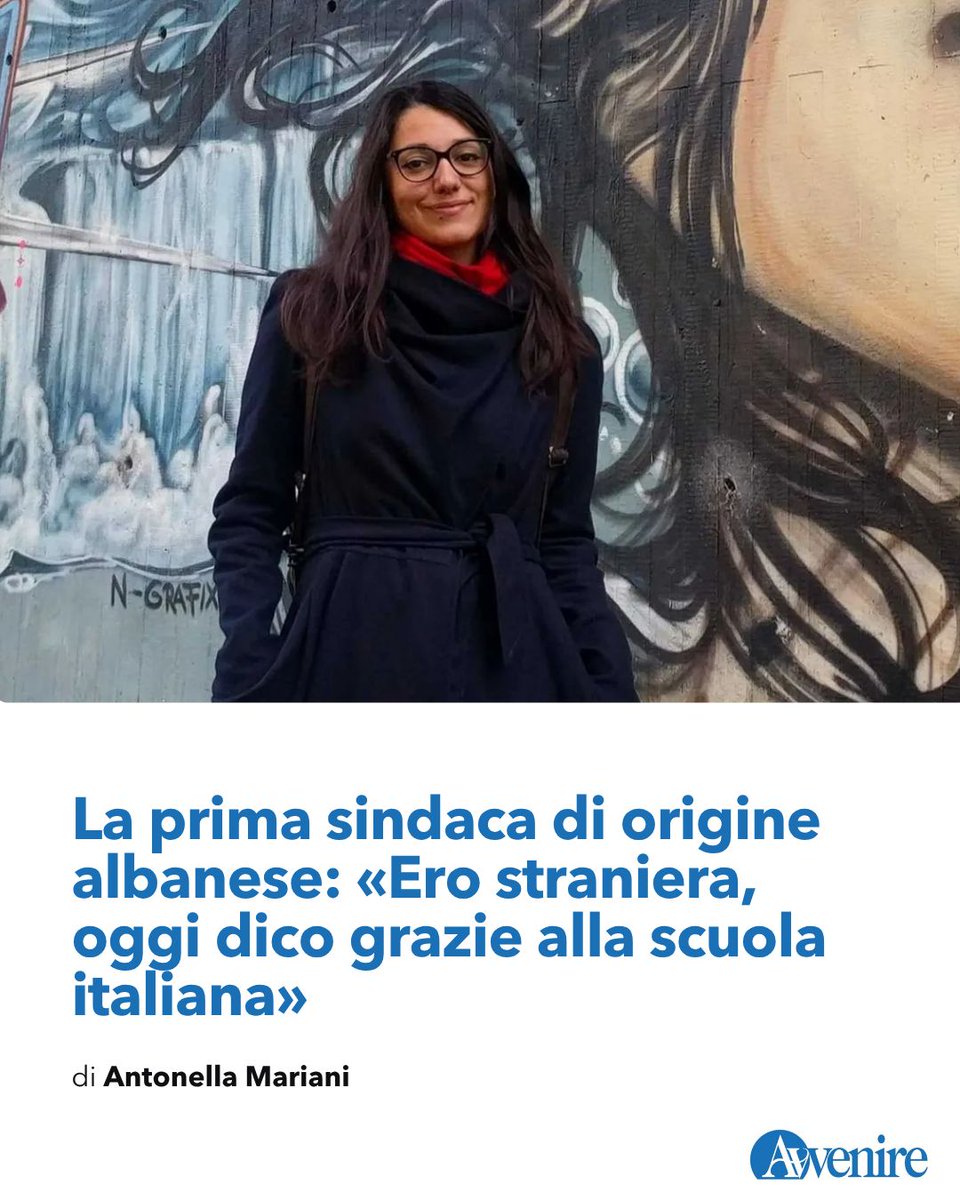Avvenire_Nei's tweet photo. Sindi Manushi è arrivata a 9 anni dall’Albania. Dal 2023 è la prima cittadina di Pieve di Cadore. Quando ha sentito parlare di "tetto agli immigrati" nelle aule, è intervenuta per difendere il nostro sistema d'istruzione. Leggi l'articolo di Antonella Mariani https://t.co/KqEDptw6tU