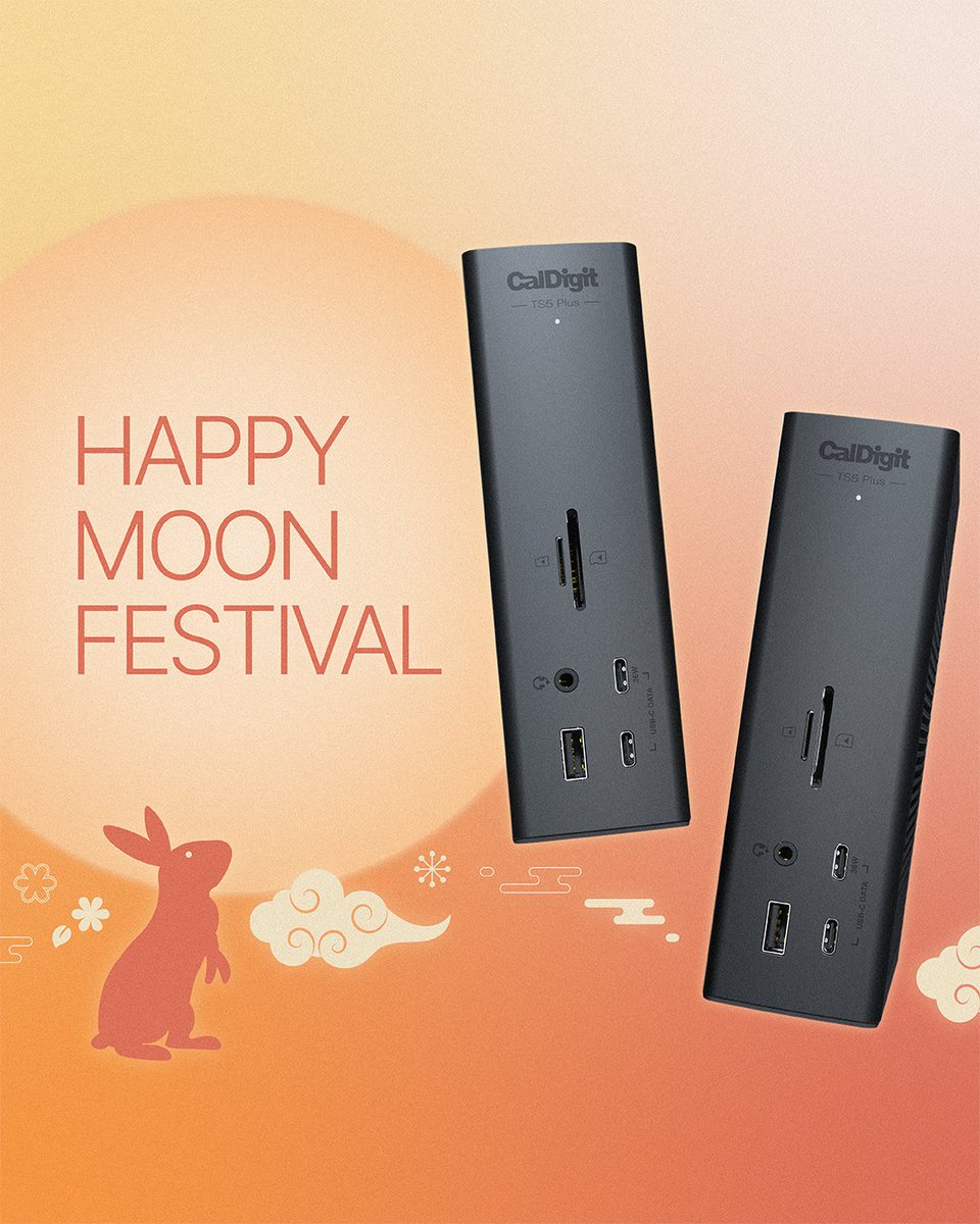 CalDigit's tweet photo. Wishing everyone a Happy Moon Festival today. https://t.co/wQPNsVSzSN