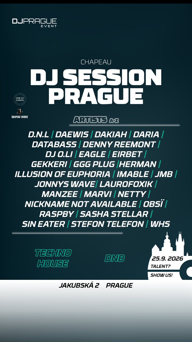 Nickname404Bass's tweet photo. BRINGING MY SOUND TO CHAPEAU ROUGE – 9/25 (FRI) – PRAGUE, CZ – DON'T MISS IT!! 🐉🏰
ALONGSIDE LAUROFOXIK, DATABASS, GEKKERI & other artists
IF UR SCARED, STAY THE F*CK HOME! 🕸️⛓️
#undergroundmusic #electronicmusic #basshead #internetmusic #darksouls https://t.co/rPCDgrGNpJ