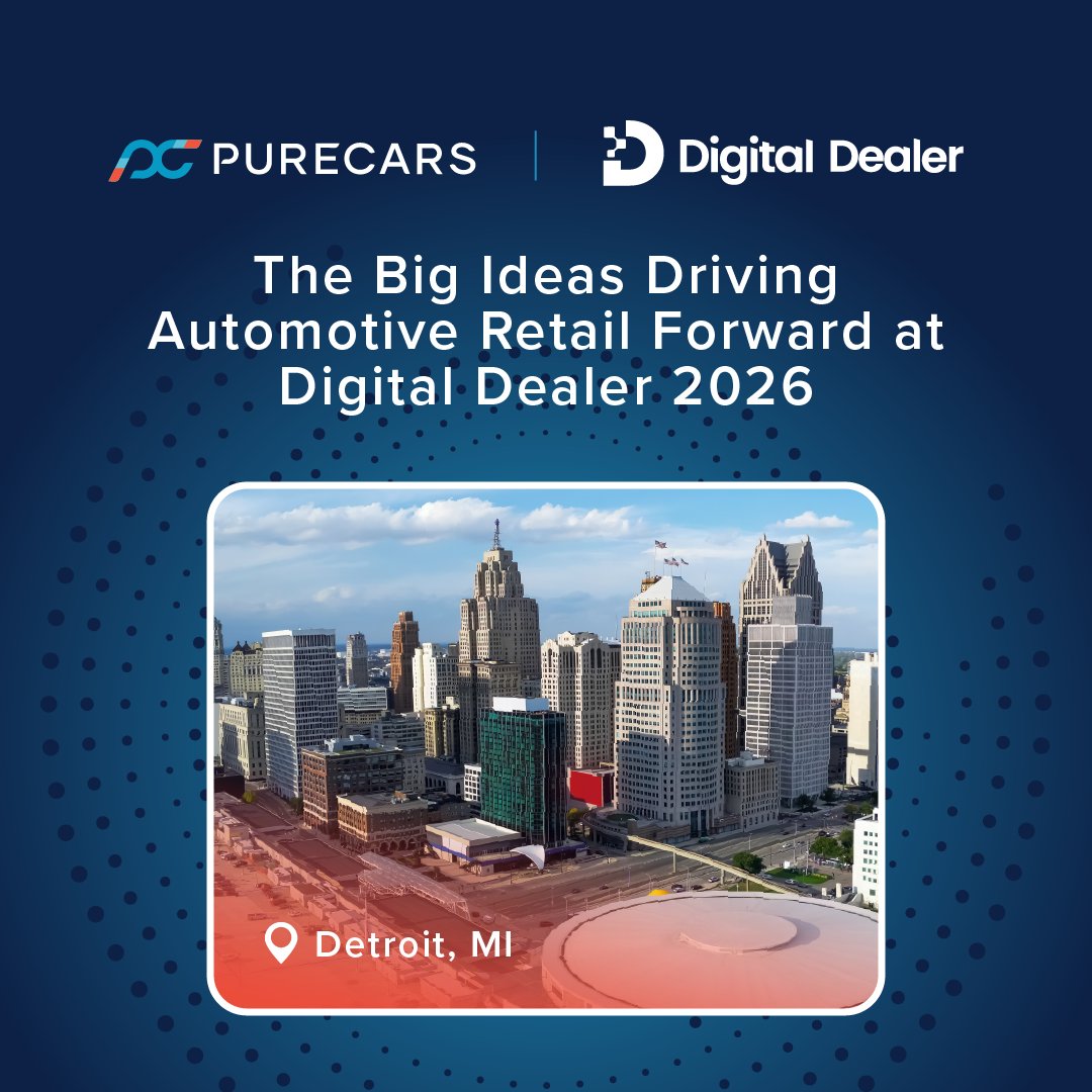 PureCars's tweet photo. What did we hear at Digital Dealer 2026? 👀

From predictive buyer signals and AI-driven audiences to connected customer data, dealers are focused on turning data into action.

Catch the key takeaways from the show.

👉 Read the full recap: https://t.co/PZr4kbWpyZ https://t.co/Kdt1wQcz6T