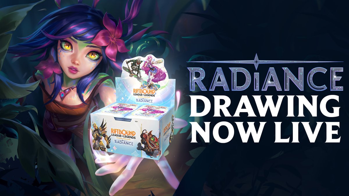 playriftbound's tweet photo. It’s your turn to take the stage! 

The #RBRadiance Preorder Drawing is now LIVE! Enter now through September 30 for your chance to get your hands on the newest set.

Registration: https://t.co/nRnNQUklIZ https://t.co/0N6V29HIVB
