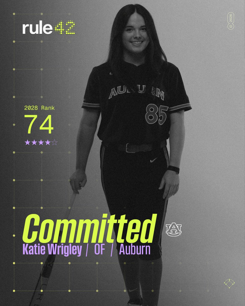SoftbalAmerica's tweet photo. Four-star utility Katie Wrigley is headed to the Plains. 

More on the future Tiger here: https://t.co/fLpcvddkMw

@WrigleyKatie28 | @AuburnSoftball https://t.co/JSQPnmWrGE