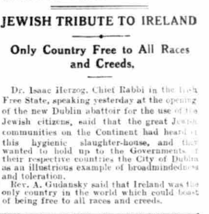 itsjohncrotty's tweet photo. The anti-Irish are hitting peak desperation - and peak pathetic
 
You may see 'Ireland played the Nazi's' and 'Ireland condoled on Hitler' doing the rounds, trying to infer Ireland tolerated or supported them.  Its nonsense.

The game played was in 1936.  Also playing the Nazi's between 1935 and WW2 were England, Belgium, Denmark, France, Italy, Portugal, Scotland… its a very long list.
The Nazi's also held the Olympics in 1936. America turned up, as did Britain, France, Sweden, the rest. 

Trying to suggest Ireland was unusual for playing or appeasing the Nazi's before war broke out is nonsense - it was the norm.

The 'Ireland sent Condolences on Hitler's death' narrative is also a weak attempt to infer Nazi affinity where there was none. 

The Irish government were working against the Nazis as early as 1938, before war even broke out. 
They set up a secret back channel with British intelligence that operated for the duration of the war, arranging joint defence plans, spying on and reporting Nazi military movements, and much more. 
There was endless support for the Allies, hidden behind the veil of alleged neutrality.  So much so, MI5 said 'Ireland was of more use neutral' at wars end.

There was also zero state aid or support for the Nazis from the Irish government. 
Ireland is the only neutral nation in Europe not to aid the Nazis in some way (with plenty active nations aiding them under occupation).  
It is also the only neutral to be vocally critical of Hitler's actions. 

9% of the Irish population voluntarily went to the UK war effort.  About 260k people.  Significantly more if the north is included.  
Tiny Ireland had, by far, the largest volunteer enlistment for the Allies of any neutral nation.  
Many more were part of other Allied forces.

Zero Irish left Ireland to volunteer for the Nazi's. Not one. 
Including IRA leadership, a few radio heads and 2 captured soldiers who turned, the total Irish Nazi collaborators was about 12.  

12 people.  From 3 million.  But they want you to believe in Irish - Nazi affinity?

This is the lowest in Europe - including Britain.   

Ireland also had the lowest far right uptake in Europe during this period.

The 'condolences' can seem confusing coming from a nation that worked against the Nazi's and showed no Nazi sympathy.  Why did it happen?

The visit by Irish representative Eamon de Valera was to the Germany's officials home (not the German Embassy/Legation).  He considered it a call of courtesy, not a call of condolence. He saw it as a necessary act of formality on the death of a head of a state, an action which was in no way intended to show support for the statesman in this instance.  
Other neutrals like Portugal and Spain did likewise, although unlike Ireland, those nations had aided the Nazis in some way. 

The informal and minimal nature of the visit was in contrast to actions taken on the death of President Roosevelt not long before, including an unprecedented cessation of the Dail, long and glowing speeches and special events.  
Flags flew at half mast - something not done on the death of Hitler, despite his technically equivalent position of head of state.

The suggestion De Valera or Ireland held Nazi sympathy has no basis.
He led a nation against the Nazi's for 7 years, green-lighting the huge violations of neutrality in the Allies favour.
He enshrined the Jewish religion in Ireland's Constitution in 1937, an act without equal in an antisemitic age and hardly an act that would find favour with the Nazi's.  
Ireland's Jews lived a safe and inclusive exitance in Ireland under his watch and since, some examples of the comments of Chief Rabbi's below.  This was in contract to the frequency of violence of exclusionary antisemitism seen in America, Britain and elsewhere. 
Ireland's Jews would plant a forest in his name in Israel for his work which contributed to a peaceful existence for Ireland's Jews in WW2.
Even British Ambassador Maffey, who de Valera said would well know well his mind and anti-Nazi stance, offered a defence, saying the courtesy visit was 'unwise but mathematically consistent'.

While stupid and ill considered, there is one thing it most definitely was not - an expression of Nazi sympathy where there was none. 

We will take no lectures on misrepresented history by those carrying out modern atrocity