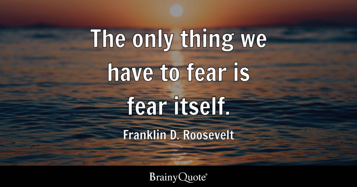 BrainyQuote's tweet photo. "The only thing we have to fear is fear itself." - Franklin D. Roosevelt

https://t.co/vv5pAIP0YI

Franklin D. Roosevelt was the 32nd President of the United States and the only president elected to four terms, leading the nation through the Great Depression and most of World War II. His New Deal programs reshaped the role of the federal government, and his steady leadership and fireside chats rallied Americans through two of the country's greatest crises. (1882-1945)