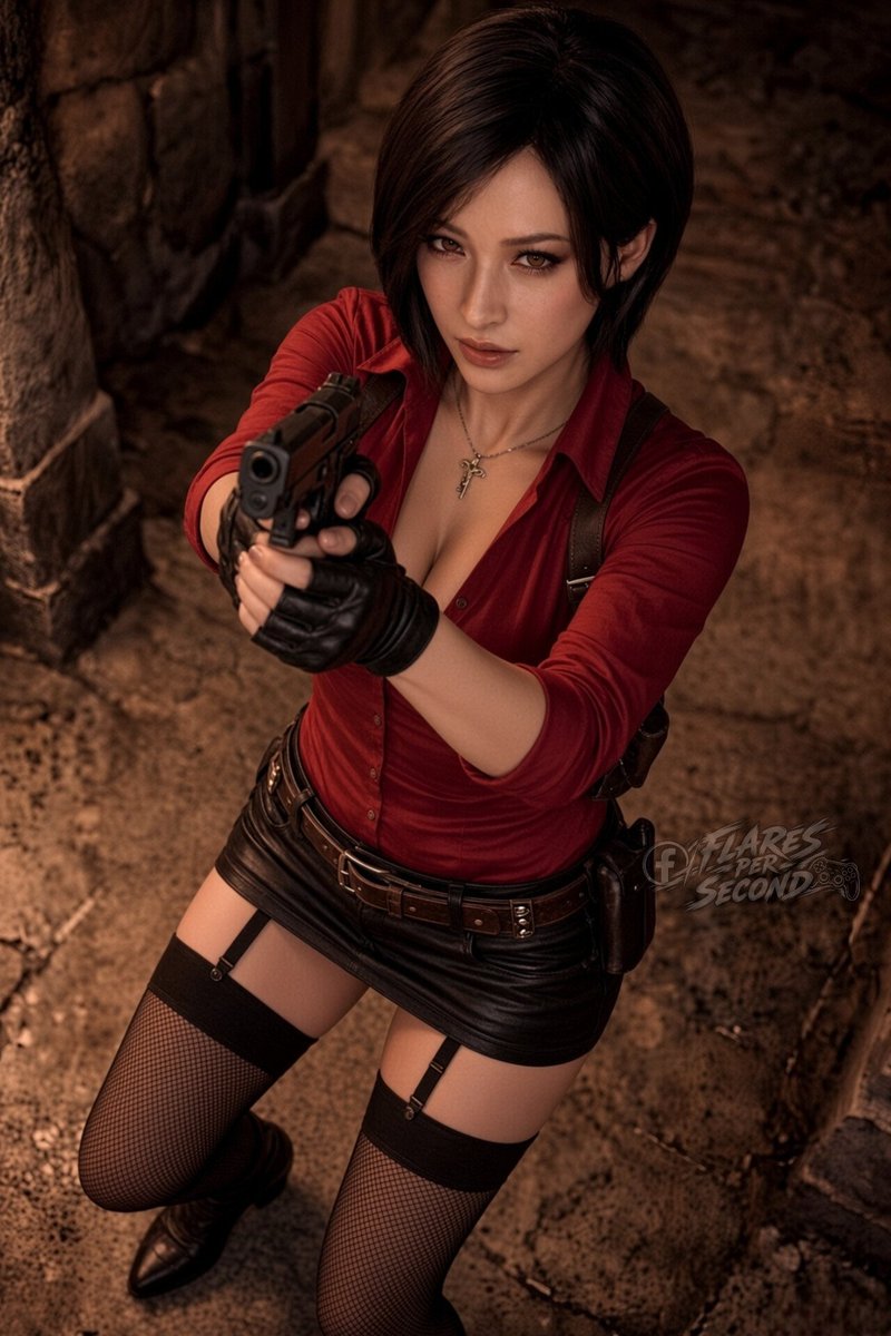 flarespersecond's tweet photo. Ada Wong looks stunning here—classic red outfit, tactical gear, and a dark atmospheric corridor that perfectly matches her signature style. 🔥
#AdaWong #ResidentEvil #RE4Remake #FlamesPerSecond https://t.co/dc6xxBh9vs
