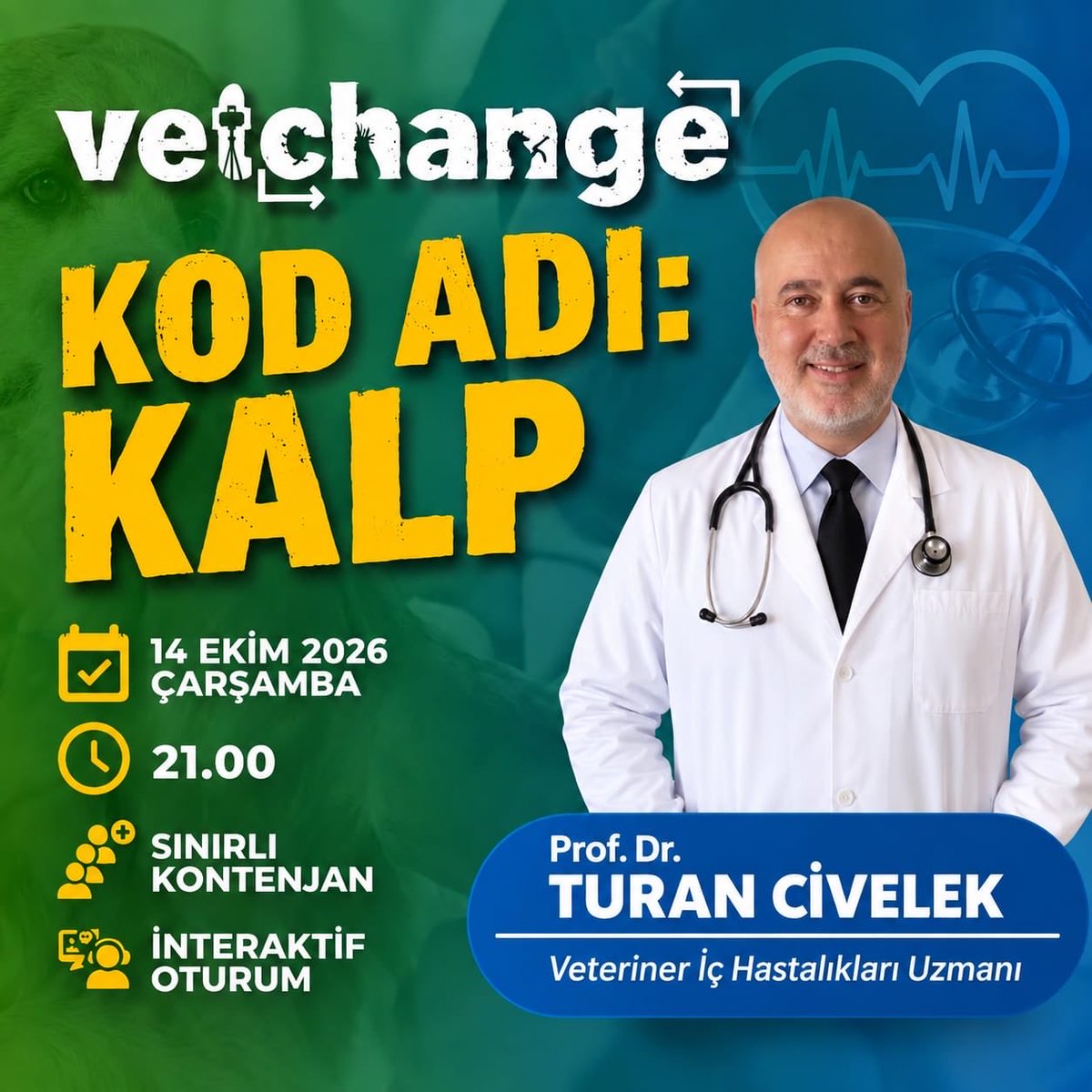 vetchange1's tweet photo. 🩺 *İç Hastalıkları Vaka Günlükleri*
✅ 3 Oturum 

🎥 +2 Hafta İzleme: Kaçıranlar ve pekiştirmek isteyenler için tekrar izleme imkânı.

🎓 Sertifika: İsme özel dijital katılım belgesi.
Hemen Başvur:
🔗 https://t.co/VZEILjqozy
📲 Destek: 0850 309 96 39 https://t.co/wArPxtin2f