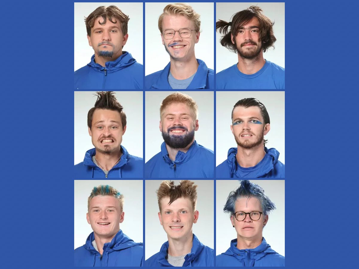 IowaChill's tweet photo. Official photos of the Luther College Men’s Cross Country team 😂 https://t.co/J2pHzVLWRh
