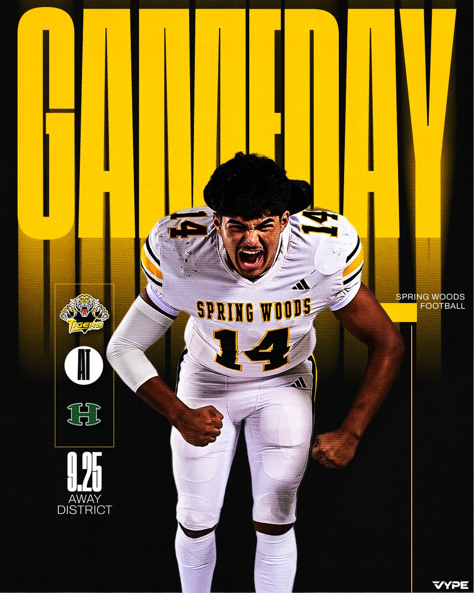SpringWoodsFB's tweet photo. GAMEDAY TIGER FANS!
#WeDecide #TexasWay #SBISDAthletics #SBISDProud https://t.co/a1mHbNis9A