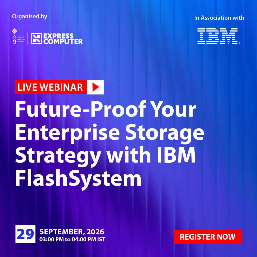 ExpComputer's tweet photo. #ExpressComputer is pleased to invite you to the exclusive #webinar on 'Future-Proof Your Enterprise Storage Strategy with IBM FlashSystem', in association with @IBM.
Join IBM Infrastructure experts to discover how IBM FlashSystem helps organisations modernise storage, strengthen cyber resilience, and simplify infrastructure management while accelerating business innovation.
📝 Register Now: https://t.co/0dArutM28U
🗓️ 29th September 2026
🕒 3:00 PM to 4:00 PM
@srikrp @NivedanPrakash @ravignair @Prabhasjha3110 @AparnaTawade