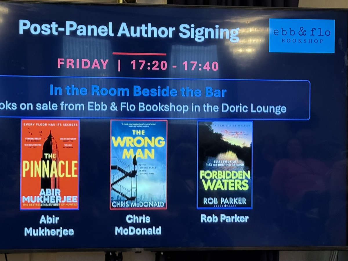 christienewport's tweet photo. At #prestoncrimefictionfestival &amp; incredible @radiomukhers talking about insight from masters @valmcdermid &amp; @LeeChildReacher this is surreal #pcff26 hilarious panel -all panels today have been brilliant 📕❤️📕 https://t.co/miGRTPFy9W