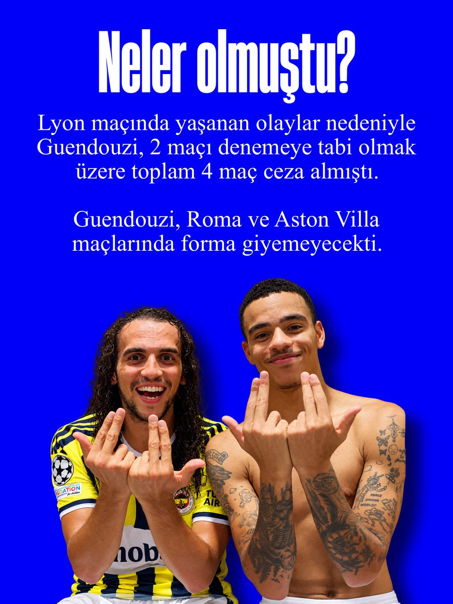 footbossapp's tweet photo. Fenerbahçe’nin Matteo Guendouzi için itirazı sonuçlandı; Ceza kalktı! https://t.co/hhgS779rdd