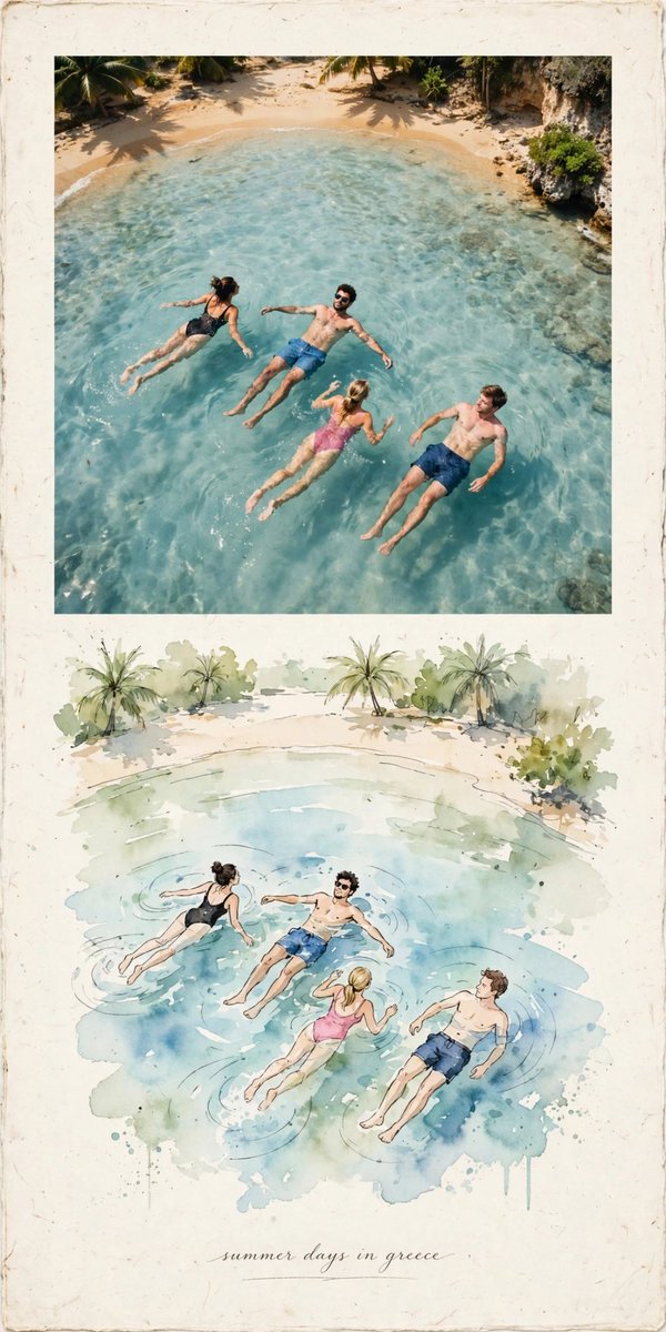 Summer Lagoon Watercolor Journal