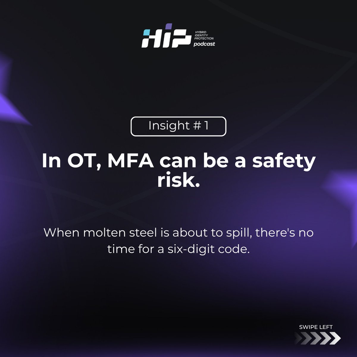 HIPConf's tweet photo. Every IT security playbook starts with MFA.
Then you meet the operator over a bucket of molten steel with three seconds to act.
Wylie Shanks joins @shorinsean on what happens when IT security collides with plants that never stop running.

🎥 Watch: https://t.co/UsxgvRPPgi https://t.co/zakwalFMAT