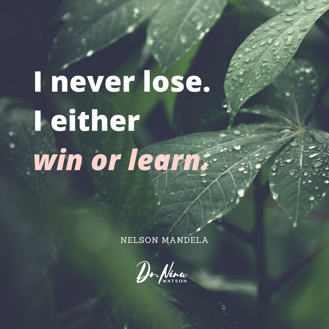 DrNinaWatson's tweet photo. Winning isn't always the best way to get ahead. We can sometimes learn more from our setbacks than we can from our victories. #winorlearn #lifelesson #winningisnteverything https://t.co/vgloV1FykQ