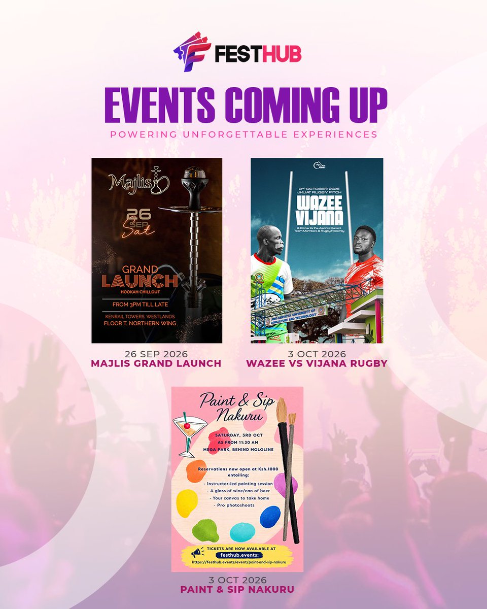 festhubevents's tweet photo. 🎟 Your to go place for events! Check out the latest events coming up on FestHub, grab your tickets and get ready for the good times. https://t.co/5936ow2rbd
