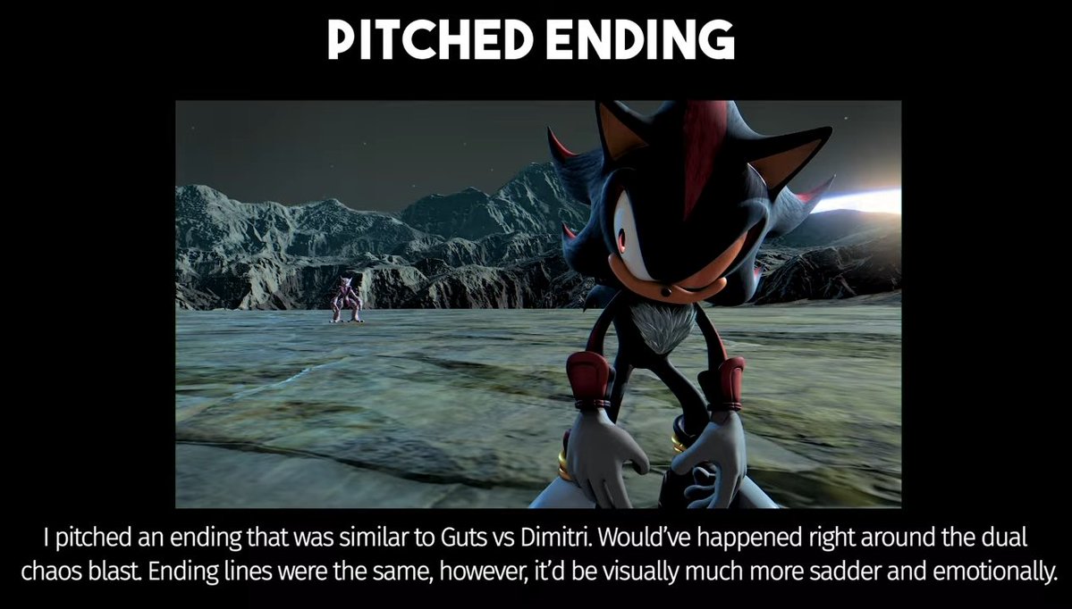 DeathShitpost's tweet photo. Souljen revealed in a recent video that he pitched an ending to Shadow vs Mewtwo that much sadder akin to Guts vs Dimitri accompanied with several screenshots (1/2)

#DEATHBATTLE #Shadow #Mewtwo #Sonicthehedgehog #Pokemon https://t.co/eeSoddijXv