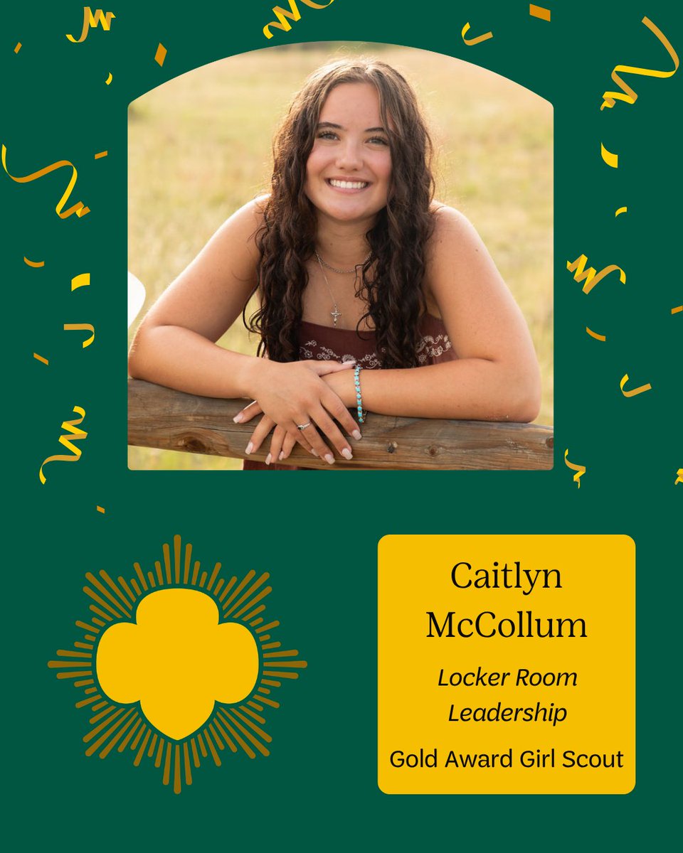 GSColo's tweet photo. Way to go Caitlyn! 💛 Caitlyn chose her Gold Award project because she saw how the growing focus on winning in high school sports was causing stress, burnout, and a loss of the supportive environment student athletes need. https://t.co/3Zf7bWHJM9