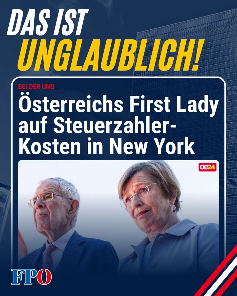 FPOE_TV's tweet photo. Spüren sich VdB und seine Frau eigentlich noch? Während sich die Österreicher das normale Leben nicht mehr leisten können, sollen sie für die Reisen der First Lady blechen? VdB kann seine Frau gerne mitnehmen, aber dann bitte auf eigene Kosten. Die Bürger brauchen ihr hart verdientes Geld derzeit selbst dringend genug.