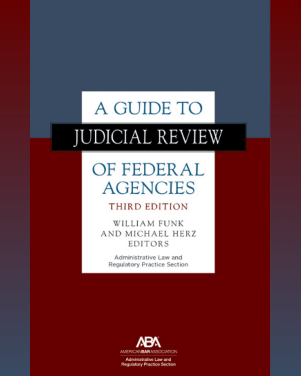 ABAesq's tweet photo. "A Guide to Judicial Review of Federal Agencies" offers a thorough overview of judicial &amp; political control of federal agencies, with a primary focus on the availability &amp; scope of judicial review—plus the roles of the President and Congress. Available at https://t.co/aQqrvgU54r! https://t.co/KQRdAckGxv