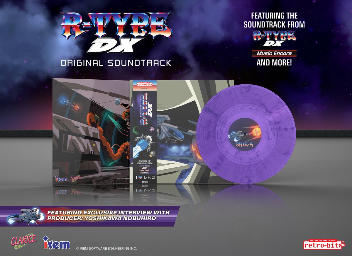RetroBitGaming's tweet photo. Fans have battled through R-Type’s intense difficulty, massive bosses, and unforgettable music for decades.

Now, experience both the original R-Type DX soundtrack and new tracks from R-TYPE DX: Music Encore, available on CD or Vinyl.

Pre-order today: https://t.co/B88izOZ4SP https://t.co/zl8elh9yff