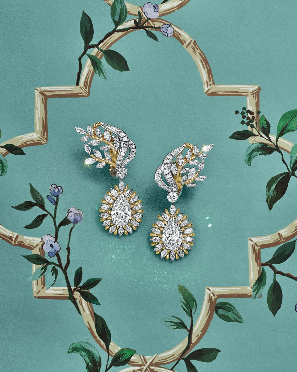 TiffanyAndCo's tweet photo. In the Vine chapter of Blue Book 2026: Hidden Garden, the refined harmony of nature takes shape in diamonds, 18k gold and platinum. Mixed-cut diamonds form scintillating petals and clustered blooms, while custom-cut baguette diamonds evoke ribbons of light. Hand-engraved gold vines are woven throughout each piece, balancing structure and fluidity in a showcase of the House’s enduring mastery of exceptional craft. #TiffanyAndCo #TiffanyBlueBook #TiffanyHighJewelry

Discover more: https://t.co/o6XzFuRnAw