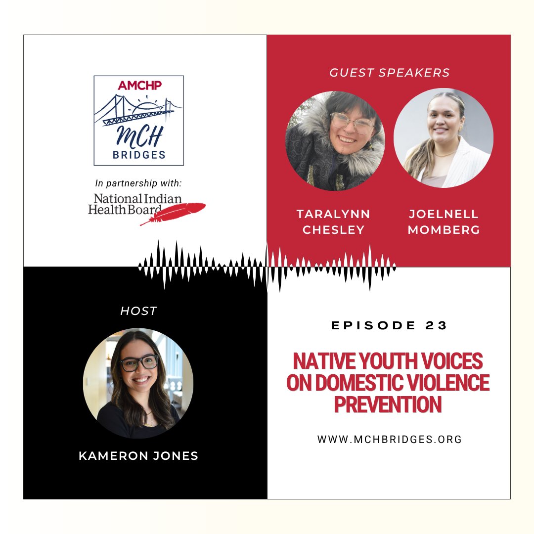 DC_AMCHP's tweet photo. Our latest #MCHBridges episode, created in partnership with the National Indian Health Board’s Tribal Youth Advisory Council, explores the realities of domestic violence in Native communities and the ways young people are stepping up to support. 🎧 https://t.co/RDvvVGCIk2 https://t.co/XZy8N35zLm