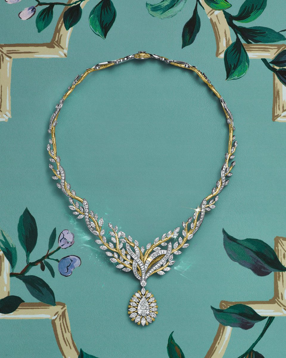 TiffanyAndCo's tweet photo. In the Vine chapter of Blue Book 2026: Hidden Garden, the refined harmony of nature takes shape in diamonds, 18k gold and platinum. Mixed-cut diamonds form scintillating petals and clustered blooms, while custom-cut baguette diamonds evoke ribbons of light. Hand-engraved gold vines are woven throughout each piece, balancing structure and fluidity in a showcase of the House’s enduring mastery of exceptional craft. #TiffanyAndCo #TiffanyBlueBook #TiffanyHighJewelry

Discover more: https://t.co/o6XzFuRnAw