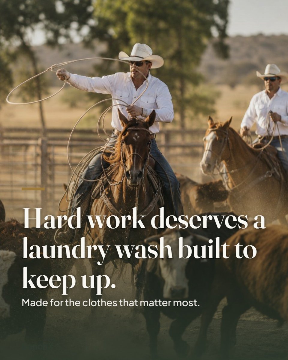 shopranchx's tweet photo. Ranch life means your clothes take on dirt, sweat, and weather that regular laundry soap cannot handle.
#RanchX #TexasMade https://t.co/4q3y2bDDsD