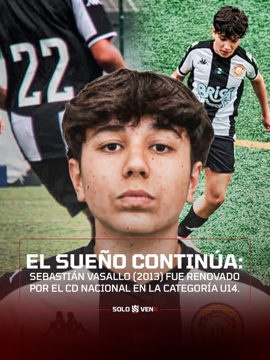 SOLOVENEX_'s tweet photo. 🇻🇪 🟡👶🏻 • El MC (2013) seguirá bajo la estructura formativa del @CDNacional.
La temporada pasada anotó 09 goles como volante defensivo (24 partidos).
✳️ A pesar de ser pieza del U14, seguirá bajo el radar de la U15 y U16 madeirense.
Jugador elegible para: 🇻🇪, 🇮🇹, 🇵🇹.
#SVX https://t.co/XXqlitcbUk