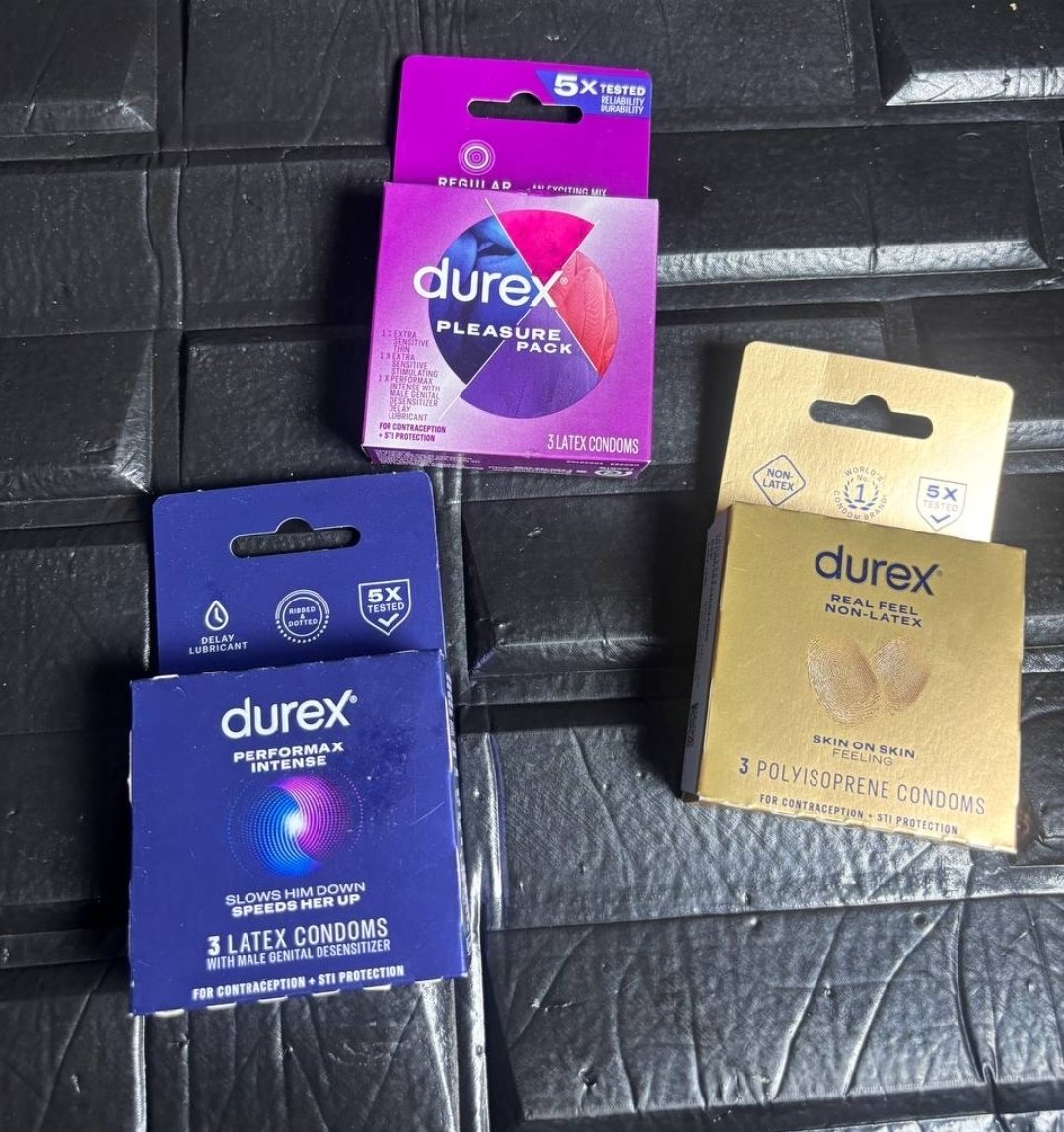 KayamataL's tweet photo. Price:N16,000. 
An assorted variety box of lubricated natural latex male c0ondoms designed to offer different textures, sensations, and fits.

0811-693-5103 to proceed with your order https://t.co/w0tCBHs1kh