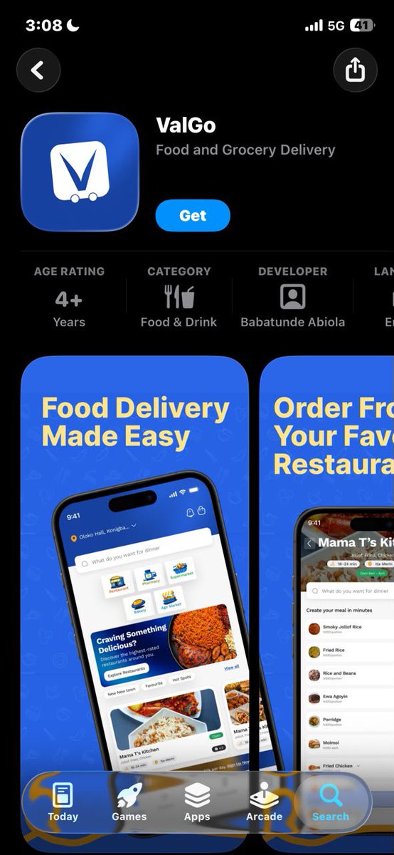 UseValgo's tweet photo. The wait is over.ππ₯
ValGo is now available on iOS. π²
OOUites, your cravings just got an upgrade. ππ
Download ValGo and letβs make campus life a little easier.π«±πΏβπ«²πΎ
#UseValGo https://t.co/Qceimogq41