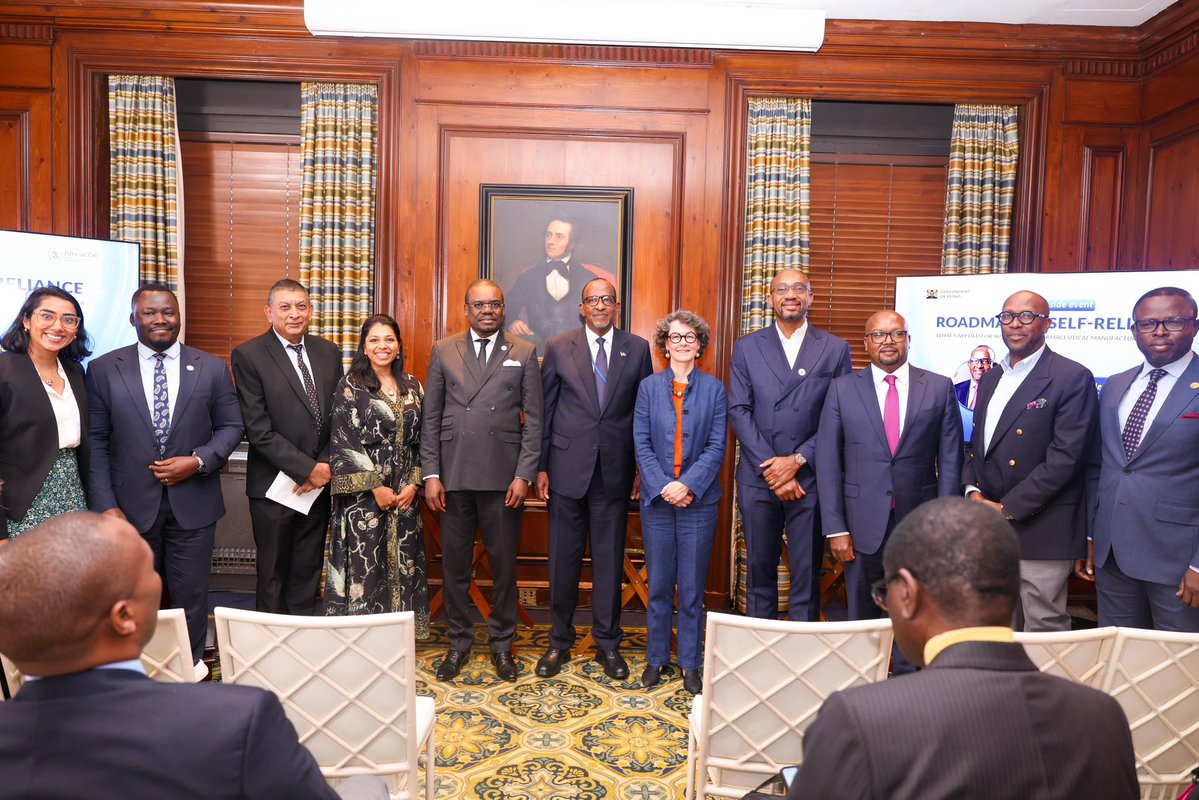 HonAdenDuale's tweet photo. Represented H.E. President @WilliamsRuto at an Africa CDC side event during the 81st United Nations General Assembly in New York, where I presented Kenya's case for a stronger African pharmaceutical manufacturing industry.

I conveyed the President's call for Africa to reduce its dependence on imported medicines and strengthen local production, in line with the African Union's ambition to meet 60 per cent of its health-product needs through local manufacturing by 2040. 

Kenya highlighted its preparations to manufacture Alimatravir, an investigational once-monthly oral HIV-prevention medicine, while also calling for harmonised regulation, pooled procurement, long-term financing, technology transfer and coherent national policies.

Africa's health security and sovereignty will depend on building not only manufacturing capacity, but also the markets, financing and regulatory systems needed to make local production sustainable and competitive.

The event was attended by PS Dr. Ouma Oluga (Medical Services), CEOs Dr. Mercy Mwangangi (SHA), Eng. Anthony Lenyaiyara (DHA), Dr. Elias Meli (NCI), Dr. Adrew Mulwa (NASCOP), among other senior ministry officials.