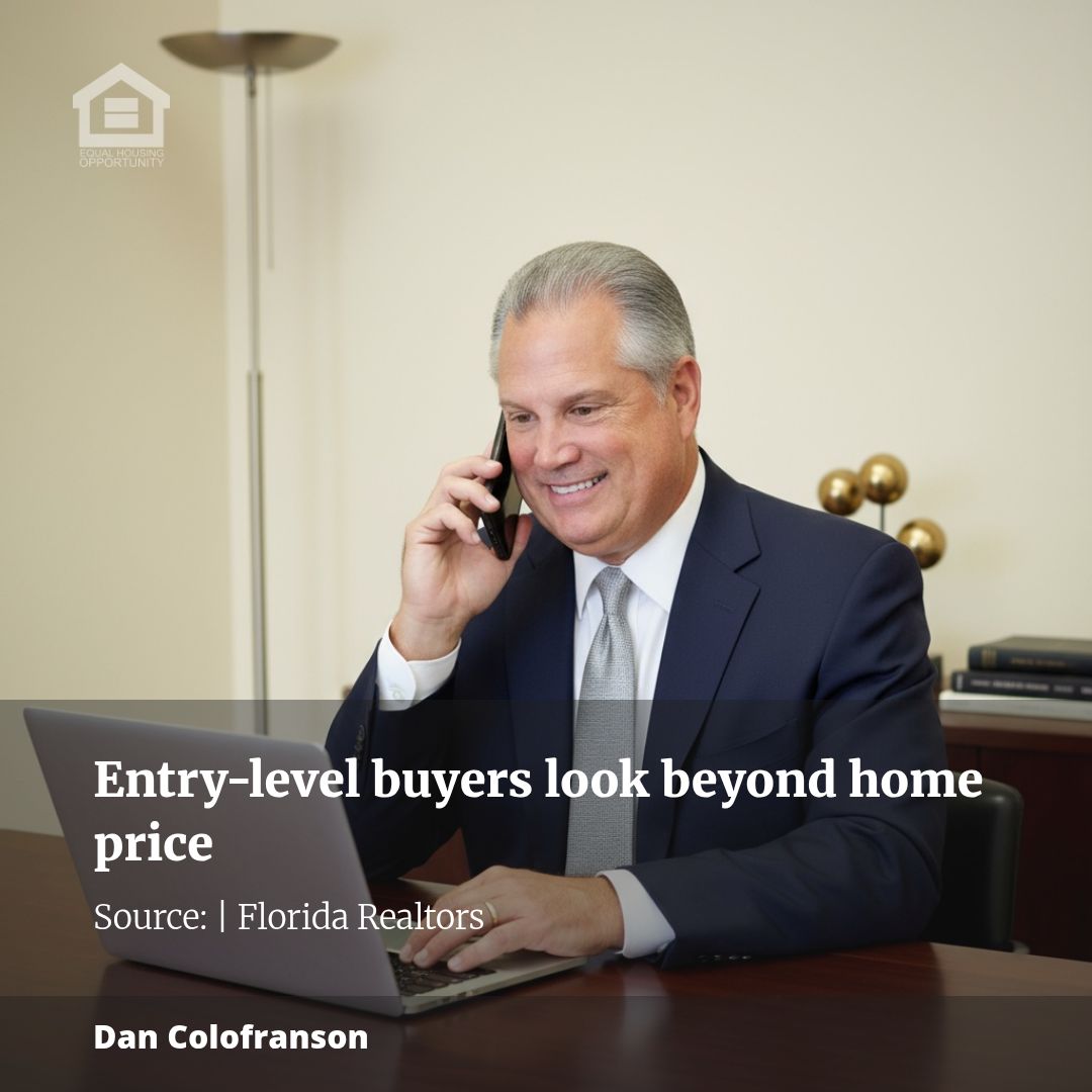 DanColofranson's tweet photo. Entry-level buyers look beyond home price
After more than 37 years guiding Florida homebuyers, I’ve found that looking beyond the sticker price is essential—especially for those entering the market for the first time. Lower-priced homes can seem appealing at first glance, but ... https://t.co/KXMl32rqsV