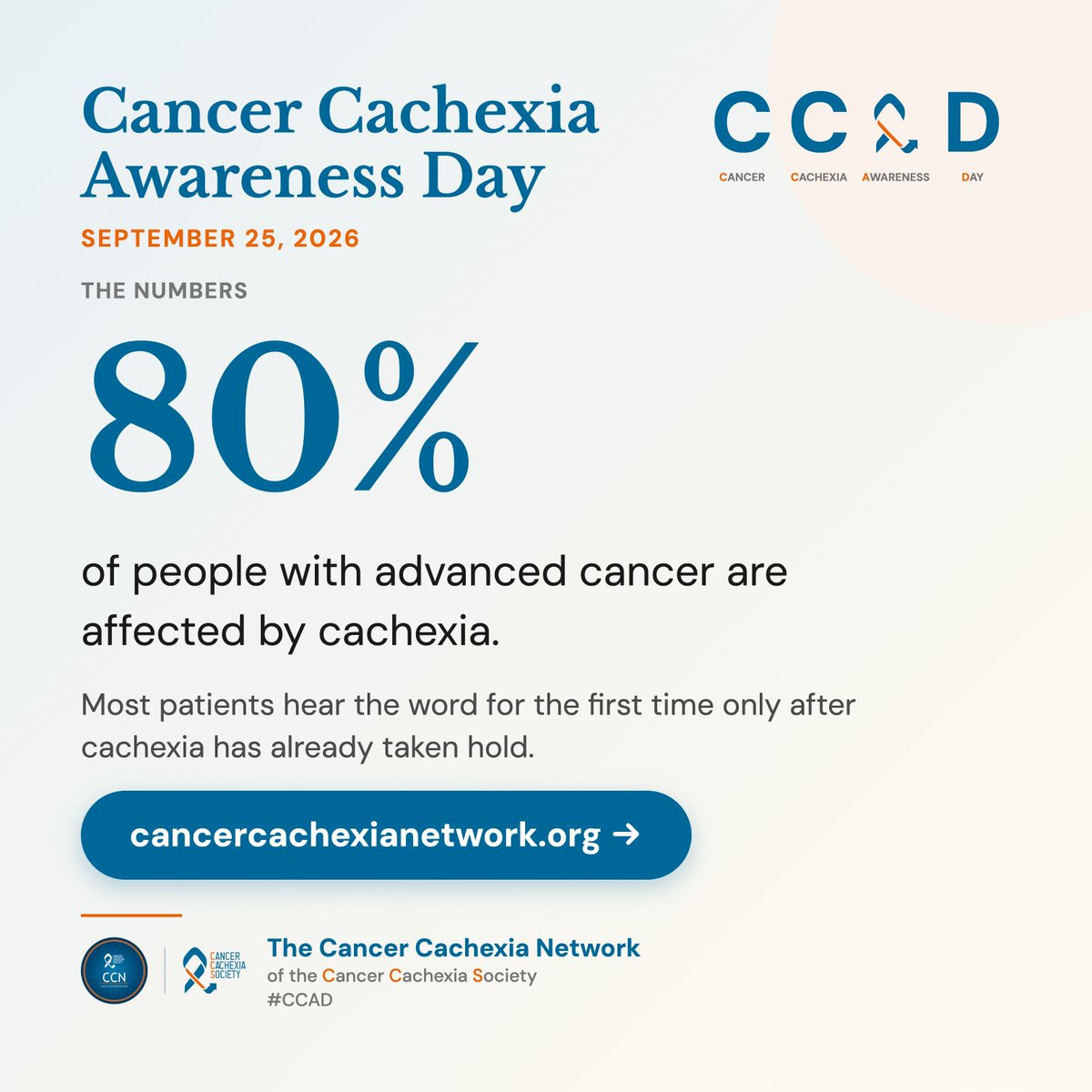 Immuneering's tweet photo. Today is cancer cachexia awareness day. Raising awareness for the wasting syndrome that touches up to 80% of people with advanced cancer.

Learn more about cancer cachexia here: https://t.co/ltZCbICDr0 

#CancerCachexiaAwarenessDay #CCAD https://t.co/3KVW8BcQet