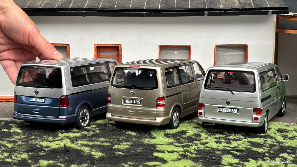 justsomemodels's tweet photo. Volkswagen T6, T5, T4 in 1:18 scale
- 1:18 Volkswagen T6 Multivan - NZG
- 1:18 Volkswagen T5 Multivan - Norev
- 1:18 Volkswagen T4b Caravelle - Schuco
#volkswagen #caravelle #multivan #118scale #scalemodel #diecast #modelcar #miniature #schuco #norev #nzg #jsm #justsomemodels https://t.co/dOMW3IXifn
