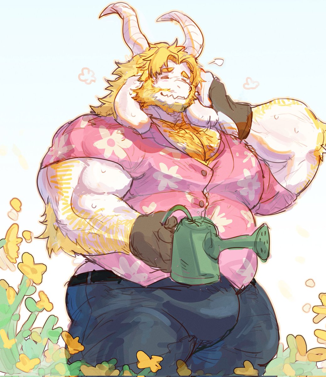 cangshuzi_ee's tweet photo. Asgore is planting flowers🌱 https://t.co/NLq5Y6ZNIi