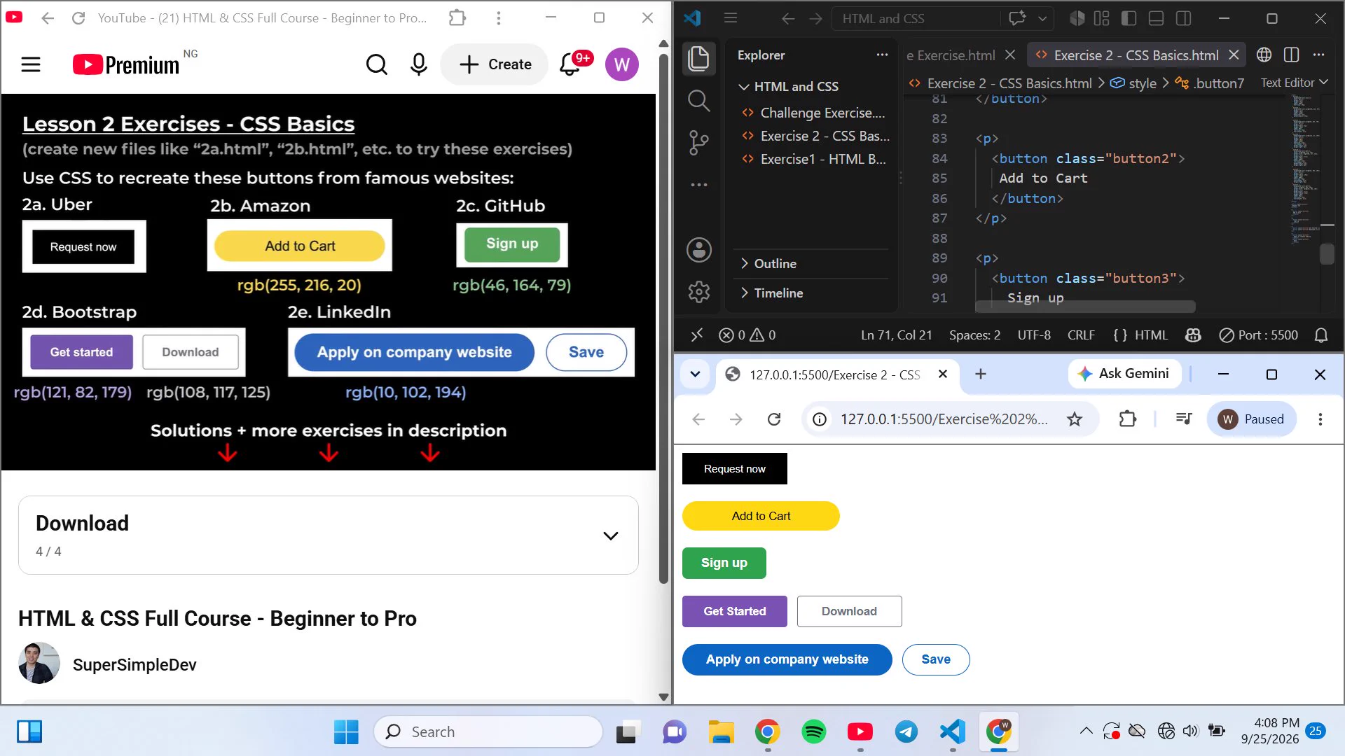 Vida Codes on X: "What i did today as a beginner in web development was ...