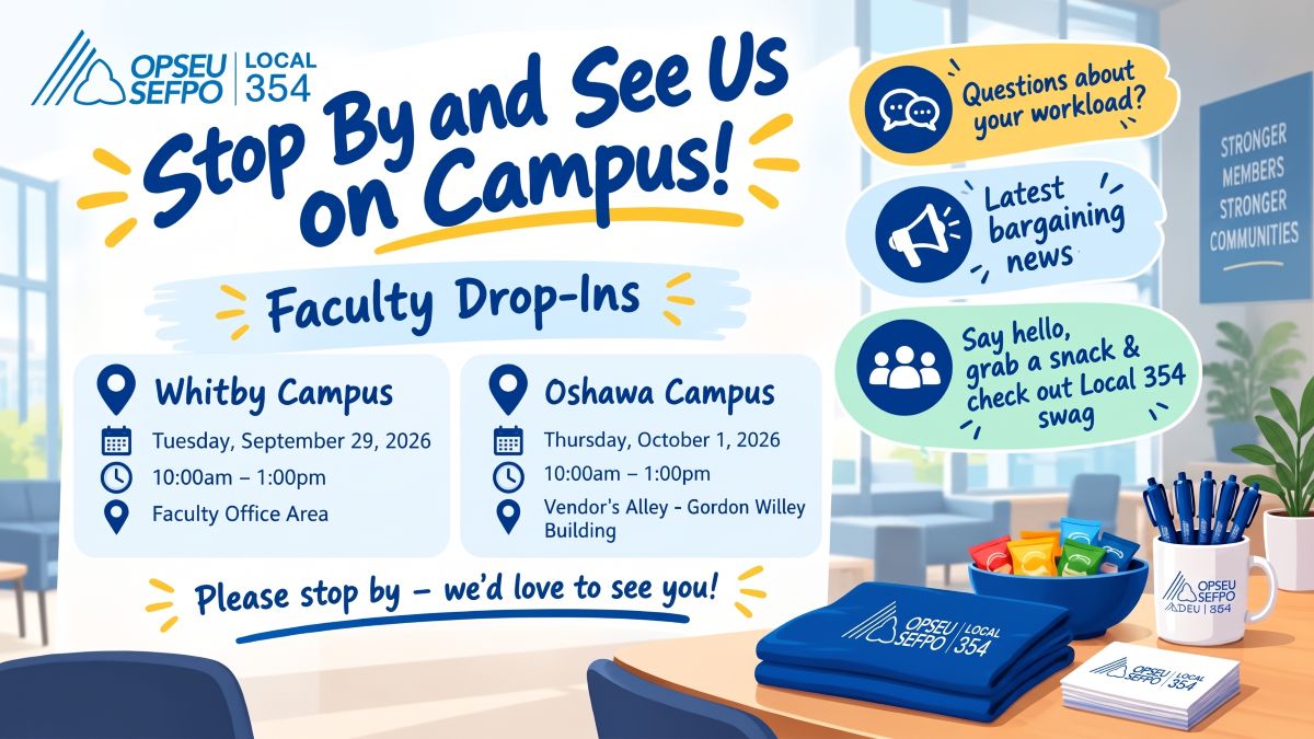 354Local's tweet photo. Stop by and see us on campus!

Whitby Campus
Tuesday, Sept. 29, 2026
10:00am – 1:00pm
Faculty Office Area

Oshawa Campus
Thursday Oct. 1, 2026
10:00am – 1:00pm
Vendor's Alley - Gordon Willey Building - https://t.co/zNDuhgSMNo https://t.co/9EiVWXoPCf