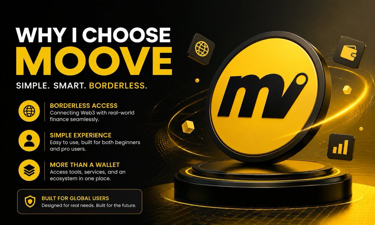 masud3539's tweet photo. The biggest challenge in crypto is not understanding blockchain
It's dealing with unnecessary friction 

You open one app to buy crypto.
Another to swap.
Another to send.
Another to cash out.

Then you're copying wallet addresses, checking networks twice, refreshing your banking app, and hoping you didn't miss a single detail 

That's not because crypto has to be difficult
It's because the experience hasn't been designed well enough

I'm not saying you have to use @moovexyz app
But if all you're looking for is one app that removes most of that stress while giving you everything you actually need, then you owe yourself the chance to try it 

• A non-custodial wallet
• Moove Handles instead of long wallet addresses
• Buy crypto directly from your bank account
• Cash out back to your bank
• Swap across multiple chains
• Manage everything from one place

You don't have to keep jumping between different apps just to complete one transaction
Crypto is already hard enough, The tools you use shouldn't make it harder

Moove is available on both the Apple App Store and Google Play Store Download it, explore it for yourself, and decide whether it earns a place on your home screen.

Your Money. Your Move.